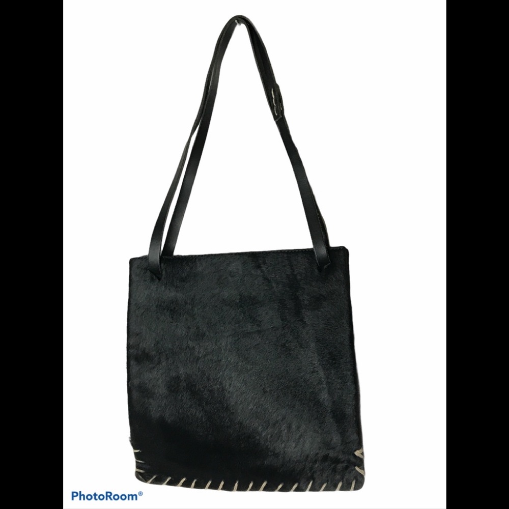 PEGABO Vinyage Cow Hair Leather Boho Adjustable Strap Bag